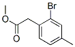 structure of CAS# 77053-52-2, 2-Bromo-4-Methyl-Benzeneacetic Acid Methyl Ester;Benzeneacetic Acid, 2-Bromo-4-Methyl-, Methyl Ester