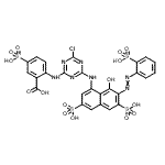 CAS#: 77093-20-0， 2-{[4-Chloro-6-({8-hydroxy-3,6-disulfo-7-[(2-sulfophenyl)diazenyl]-1-naphthyl}amino)-1,3,5-triazin-2-yl]amino}-5-sulfobenzoic acid