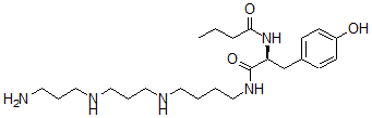CAS#: 77108-00-0， N-[(2S)-1-[4-[3-(3-Aminopropylamino)Propylamino]Butylamino]-3-(4-Hydroxyphenyl)-1-Oxopropan-2-Yl]Butanamide