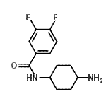 结构式 CAS# 771545-82-5, N-(4-氨基环己基)-3,4-二氟苯甲酰胺