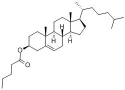 结构式 CAS# 7726-03-6, 胆固醇N-戊酸酯