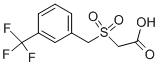 structure of CAS# 773108-68-2, (3-Trifluoromethylphenylmethanesulfonyl)-Acetic Acid;(3-Trifluoromethyl-Alpha-Toluenesulfonyl)Acetic Acid, 98%;(3-Trifluoromethyl-^A-Toluenesulfonyl)Acetic Acid, 98%;(3-Trifluoromethyl-ɑ-Toluenesulfonyl)Acetic Acid, 98%