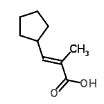 structure of CAS# 773112-99-5, (2E)-3-Cyclopentyl-2-methylacrylic acid;(E)-3-cyclopentyl-2-methylacrylic acid
