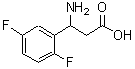 结构式 CAS# 773122-52-4, 3-氨基-3-(2,5-二氟苯基)丙酸