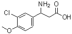 structure of CAS# 773125-23-8, 3-Amino-3-(3-chloro-4-methoxyphenyl)propanoic acid;3-(3-chloro-4-methoxyphenyl)-β-alanine;3-Amino-3-(3-chloro-4-methoxy-phenyl)-;3-Amino-3-(3-chloro-4-methoxy-phenyl)-propionic acid