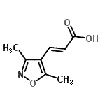 结构式 CAS# 773129-55-8, (2E)-3-(3,5-二甲基-1,2-恶唑-4-基)丙烯酸