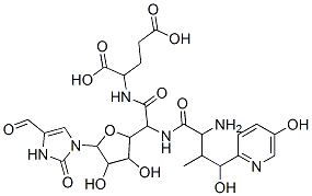 CAS#: 77368-60-6， 2-[[2-[[2-Amino-4-Hydroxy-4-(5-Hydroxypyridin-2-Yl)-3-Methylbutanoyl]Amino]-2-[5-(4-Formyl-2-Oxo-3H-Imidazol-1-Yl)-3,4-Dihydroxyoxolan-2-Yl]Acetyl]Amino]Pentanedioic Acid