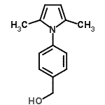 structure of CAS# 773870-17-0, [4-(2,5-Dimethyl-1H-pyrrol-1-yl)phenyl]methanol;(4-(2,5-dimethyl-1H-pyrrol-1-yl)phenyl)methanol;[4-(2,5-Dimethyl-1H-pyrrol-1-yl)phenyl]methanol;[4-(2,5-dimethylpyrrolyl)phenyl]methan-1-ol