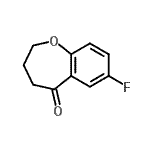 structure of CAS# 774-20-9, 7-Fluoro-3,4-dihydro-1-benzoxepin-5(2H)-one;7-fluoro-3,4-dihydro-1-benzoxepin-5(2H)-one;7-fluoro-3,4-dihydrobenzo[b]oxepin-5(2H)-one;MFCD08446939