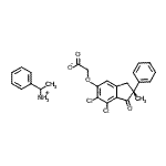 CAS#: 77411-70-2， 1-Phenylethanaminium {[(2R)-6,7-dichloro-2-methyl-1-oxo-2-phenyl-2,3-dihydro-1H-inden-5-yl]oxy}acetate