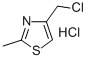 structure of CAS# 77470-53-2, 4-Chloromethyl-2-Methylthiazole Hydrochloride;4-Chloromethyl-2-Methylthiazole Hydrochloride, 98% 1GR;4-(CHLOROMETHYL)-2-METHYL-1,3-THIAZOLE HYDROCHLORIDE;Thiazole, 4-(Chloromethyl)-2-Methyl-, Hydrochloride
