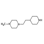 structure of CAS# 775288-46-5, 1-Methyl-4-[2-(4-piperidinyl)ethyl]piperazine;1-methyl-4-(2-(4-piperidyl)ethyl)piperazine;1-methyl-4-(2-(piperidin-4-yl)ethyl)piperazine;1-Methyl-4-(2-piperidin-4-ylethyl)piperazine