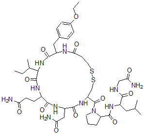 CAS#: 77648-79-4， N-[1-[(2-Amino-2-Oxoethyl)Amino]-4-Methyl-1-Oxopentan-2-Yl]-1-[7-(2-Amino-2-Oxoethyl)-10-(3-Amino-3-Oxopropyl)-13-Butan-2-Yl-16-[(4-Ethoxyphenyl)Methyl]-6,9,12,15,18-Pentaoxo1,2-Dithia-5,8,11,14,17-Pentazacycloicosane-4-Carbonyl]Pyrrolidine-2-Carboxamide