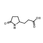 structure of CAS# 7766-86-1, 3-(5-Oxo-2-pyrrolidinyl)propanoic acid;3-(5-Oxo-pyrrolidin-2-yl)-propionic acid;MFCD03852934;ChemDiv3_006813