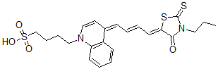 CAS#: 77673-48-4， 4-[(4Z)-4-[(E,4Z)-4-(4-Oxo-3-Propyl-2-Sulfanylidene-1,3-Thiazolidin-5-Ylidene)But-2-Enylidene]Quinolin-1-Yl]Butane-1-Sulfonic Acid