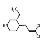 CAS#: 777004-54-3， (3R,4R)-4-(3,3-Dichloro-2-propen-1-yl)-3-ethylpiperidine