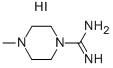 structure of CAS# 77723-03-6, 4-Methyltetrahydro-1(2H)-Pyrazinecarboximidamide Hydroiodide;4-METHYLTETRAHYDRO-1(2H)-PYRAZINECARBOXIMIDAMIDE HYDROIODIDE