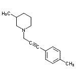 CAS#: 777850-86-9， 3-Methyl-1-[3-(4-methylphenyl)-2-propyn-1-yl]piperidine