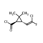 CAS#: 77789-75-4， (1R,3S)-3-[(Z)-2-Chloro-2-fluorovinyl]-2,2-dimethylcyclopropanecarbonyl chloride