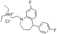 CAS#: 77795-97-2， Diethyl-[2-[8-Fluoro-5-(4-Fluorophenyl)-2,3,4,5-Tetrahydro-1-Benzazepin-1-Yl]Ethyl]Azanium Chloride