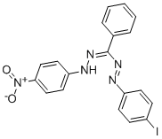 structure of CAS# 7781-49-9, N-(4-Iodophenyl)imino-N'-(4-nitroanilino)benzenecarboximidamide;N-(4-Iodophenyl)Imino-N'-[(4-Nitrophenyl)Amino]Benzamidine;5-(4-Iodophenyl)-1-(4-Nitrophenyl)-3-Phenylformazan;1-(P-Iodophenyl)-5-(P-Nitrophenyl)-3-Phenylformazan