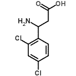 结构式 CAS# 778571-53-2, 3-氨基-3-(2,4-二氯苯基)丙酸