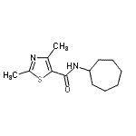 CAS#: 778588-92-4， N-Cycloheptyl-2,4-dimethyl-1,3-thiazole-5-carboxamide
