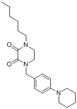 CAS#: 77917-97-6， 1-Hexyl-4-[(4-Piperidin-1-Ylphenyl)Methyl]Piperazine-2,3-Dione Hydrochloride