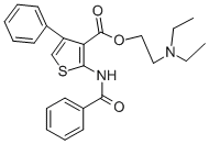 CAS#: 78033-93-9， 2-Diethylaminoethyl 2-(Benzoylamino)-4-Phenylthiophene-3-Carboxylate