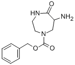 structure of CAS# 784156-97-4, 6-Amino-5-Oxo-[1,4]Diazepane-1-Carboxylic Acid Benzyl Ester