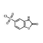 structure of CAS# 78633-41-7, 2-Oxo-2,3-dihydro-1,3-benzoxazole-5-sulfonyl chloride;2-oxo-2,3-dihydro-1,3-benzoxazole-5-sulfonyl chloride;2-oxo-2,3-dihydrobenzo[d]oxazole-5-sulfonyl chloride;MFCD20502463