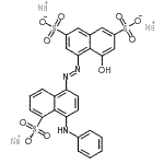 CAS#: 78642-64-5， Trisodium 4-[(E)-(4-anilino-5-sulfonato-1-naphthyl)diazenyl]-5-hydroxy-2,7-naphthalenedisulfonate