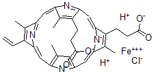 CAS#: 78694-18-5， (Sp-5-13)-Chloro(8-Ethenyl-3,7,12,17-Tetramethyl-21H,23H-Porphine-2,18-Dipropanoato)-Ferrate Dihydrogen