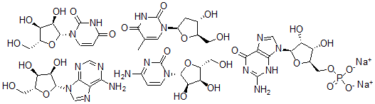 CAS#: 78837-98-6， 5'-Guanylic acid disodium salt mixt. with adenosine, cytidine, thymidine and uridine