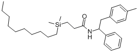 结构式 CAS# 78934-83-5, 3-(癸基二甲基硅烷基)-N-(2-(4-甲基苯基)-1-苯基乙基)丙酰胺