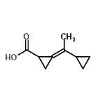 CAS#: 79035-27-1， (2E)-2-(1-Cyclopropylethylidene)cyclopropanecarboxylic acid
