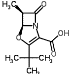 CAS#: 790629-39-9， (5S,6R)-6-Methyl-3-(2-methyl-2-propanyl)-7-oxo-4-oxa-1-azabicyclo[3.2.0]hept-2-ene-2-carboxylic acid