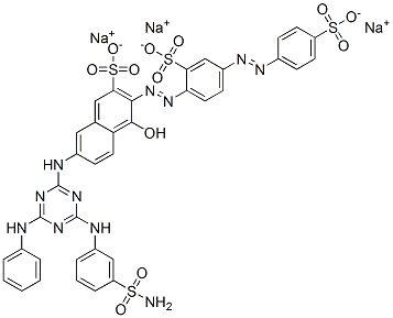 CAS#: 79135-80-1， Trisodium (3E)-4-Oxo-7-[[4-(Phenylamino)-6-[(3-Sulfamoylphenyl)Amino]-1,3,5-Triazin-2-Yl]Amino]-3-[[2-Sulfonato-4-(4-Sulfonatophenyl)Diazenylphenyl]Hydrazinylidene]Naphthalene-2-Sulfonate