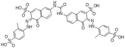 CAS#: 79255-95-1， (3E)-3-[(2-Methyl-4-Sulfophenyl)Hydrazinylidene]-7-[[(6E)-6-[(2-Methyl-4-Sulfophenyl)Hydrazinylidene]-5-Oxo-7-Sulfonaphthalen-2-Yl]Carbamoylamino]-4-Oxonaphthalene-2-Sulfonic Acid