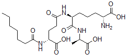CAS#: 79335-75-4， (2R,6S)-2-Amino-6-[[(4R)-4-(Heptanoylamino)-5-Hydroxy-5-Oxopentanoyl]Amino]-7-[[(2R)-1-Hydroxy-1-Oxopropan-2-Yl]Amino]-7-Oxoheptanoic Acid