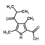 CAS#: 793727-85-2， 4-Isobutyryl-3,5-dimethyl-1H-pyrrole-2-carboxylic acid