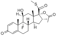 CAS#: 79578-14-6， [(8S,10S,11S,13S,14S,16S)-9-Fluoro-11-Hydroxy-10,13,16-Trimethyl-17-Methylsulfanylcarbonyl-3-Oxo-6,7,8,11,12,14,15,16-Octahydrocyclopenta[a]Phenanthren-17-Yl] Acetate