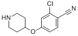 structure of CAS# 796600-10-7, 2-Chloro-4-(Piperidin-4-Yloxy)Benzonitrile