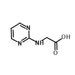 structure of CAS# 79858-46-1, N-2-Pyrimidinylglycine;(Pyrimidin-2-ylamino)-acetic acid;2-(pyrimidin-2-ylamino)acetic acid;Glycine,N-2-pyrimidinyl-(9CI)