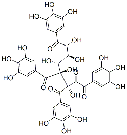 CAS#: 79886-50-3， [(2S,3R,4S,5R,6R)-5-Hydroxy-2,3-Bis[(3,4,5-Trihydroxybenzoyl)Oxy]-6-[(3,4,5-Trihydroxybenzoyl)Oxymethyl]Oxan-4-Yl] 3,4,5-Trihydroxybenzoate