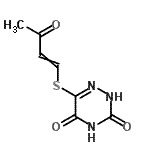CAS#: 80037-01-0， 6-[(3-Oxo-1-buten-1-yl)sulfanyl]-1,2,4-triazine-3,5(2H,4H)-dione