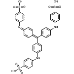 structure of CAS# 8004-91-9, 4,4'-[({4-[(4-Sulfophenyl)imino]-2,5-cyclohexadien-1-ylidene}methylene)bis(4,1-phenyleneimino)]dibenzenesulfonic acid;Aniline blue;Cotton Blue;Ink Blue