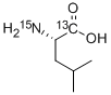 structure of CAS# 80134-83-4, L-Leucine-1-13C-15N