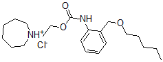 CAS#: 80171-84-2， 2-(1-Azoniacyclohept-1-Yl)Ethyl N-[2-(Pentoxymethyl)Phenyl]Carbamate Chloride