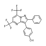结构式 CAS# 805239-56-9, 4-[2-苯基-5,7-二(三氟甲基)吡唑并[1,5-a]嘧啶-3-基]苯酚
